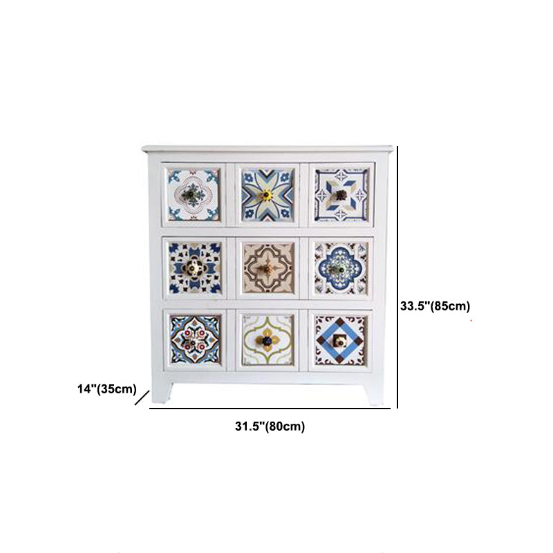 Cassa in legno rustico con cassa di stoccaggio a 4 gambe con cassetti per camera da letto