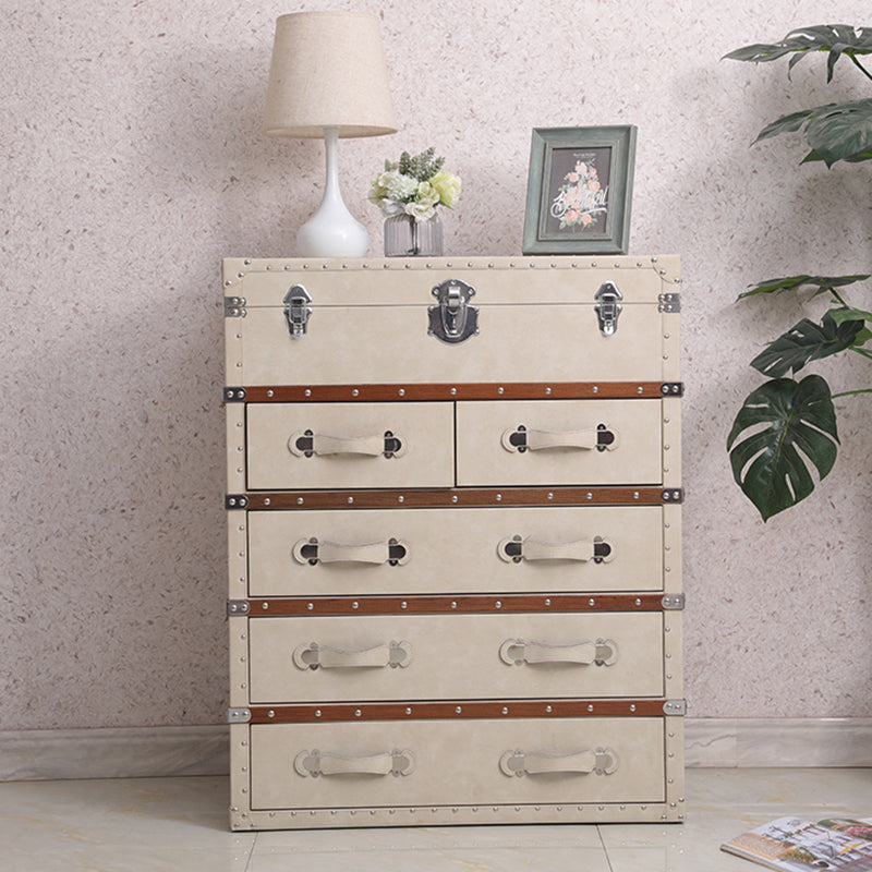 Rustic Leather Chest Vertical Chest with Drawers for Bedroom Clearhalo 'Bedroom Furniture' 'Dressers & Chests' 'dressers_chests' 'furn' 'furn_dressers_chests' 'Furniture' 5609657