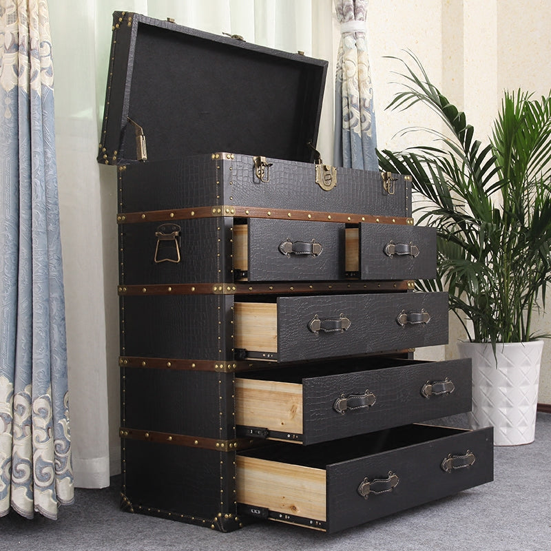 Rustic Leather Chest Vertical Chest with Drawers for Bedroom Clearhalo 'Bedroom Furniture' 'Dressers & Chests' 'dressers_chests' 'furn' 'furn_dressers_chests' 'Furniture' 5609673