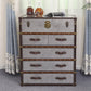 Rustic Leather Chest Vertical Chest with Drawers for Bedroom Clearhalo 'Bedroom Furniture' 'Dressers & Chests' 'dressers_chests' 'furn' 'furn_dressers_chests' 'Furniture' 5609675