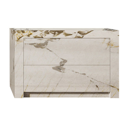 Houten borst met stenen bovenste verticale opbergkast met laden voor slaapkamer