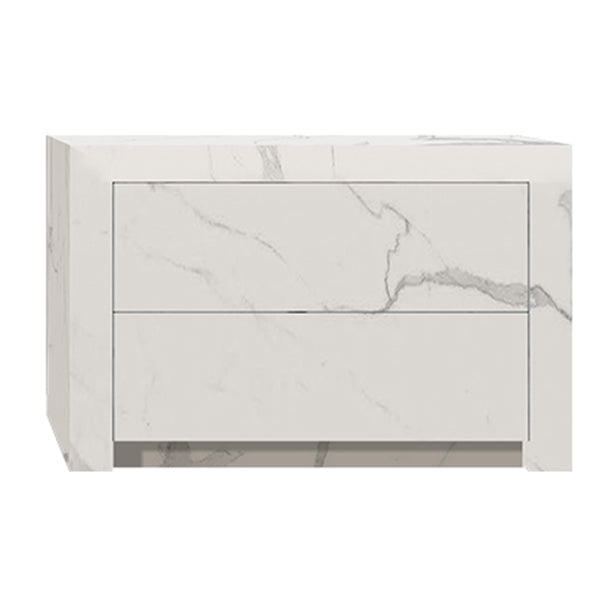 Houten borst met stenen bovenste verticale opbergkast met laden voor slaapkamer