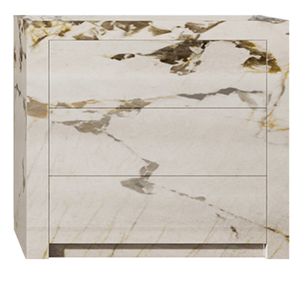 Houten borst met stenen bovenste verticale opbergkast met laden voor slaapkamer