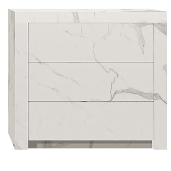 Houten borst met stenen bovenste verticale opbergkast met laden voor slaapkamer