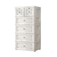 White/Blue/Green Lingerie Chest Contemporary Plastic Chest with Drawers for Bedroom 19"L x16"W x 39"H White Clearhalo 'Bedroom Furniture' 'Dressers & Chests' 'dressers_chests' 'furn' 'furn_dressers_chests' 'Furniture' 5609799