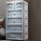 White/Blue/Green Lingerie Chest Contemporary Plastic Chest with Drawers for Bedroom Clearhalo 'Bedroom Furniture' 'Dressers & Chests' 'dressers_chests' 'furn' 'furn_dressers_chests' 'Furniture' 5609802