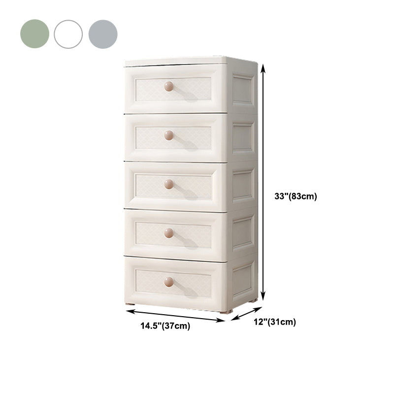 White/Blue/Green Lingerie Chest Contemporary Plastic Chest with Drawers for Bedroom Clearhalo 'Bedroom Furniture' 'Dressers & Chests' 'dressers_chests' 'furn' 'furn_dressers_chests' 'Furniture' 5609818