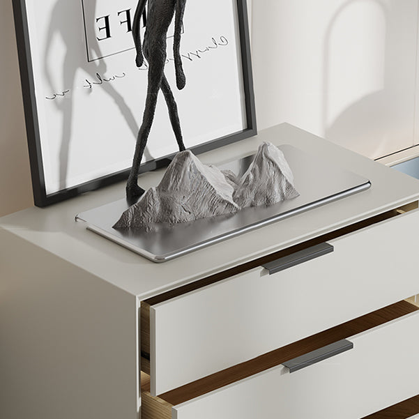 Lederen borst met metalen benen verticale opbergkast met laden voor slaapkamer