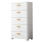 Plastic Chest Contemporary Vertical Storage Chest with Drawers for Bedroom 18"L x 12"W x 35"H White Clearhalo 'Bedroom Furniture' 'Dressers & Chests' 'dressers_chests' 'furn' 'furn_dressers_chests' 'Furniture' 5609850
