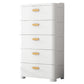 Plastic Chest Contemporary Vertical Storage Chest with Drawers for Bedroom 20"L x 14"W x 39"H White Clearhalo 'Bedroom Furniture' 'Dressers & Chests' 'dressers_chests' 'furn' 'furn_dressers_chests' 'Furniture' 5609856