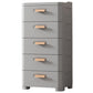 Plastic Chest Contemporary Vertical Storage Chest with Drawers for Bedroom 20"L x 14"W x 39"H Grey Clearhalo 'Bedroom Furniture' 'Dressers & Chests' 'dressers_chests' 'furn' 'furn_dressers_chests' 'Furniture' 5609860