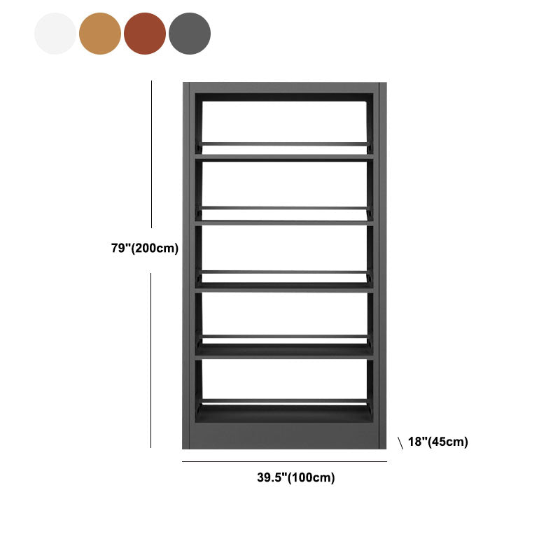 78.7-inch H Contemporary Style Cube Bookshelf Metal Bookcase with 5 Shelfs