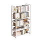 Metal Bookcase Matter Finish Contemporary Etagere Shelf Bookcase 35.5"L x 11"W x 55.9"H Off-White Clearhalo 'Bookcases' 'furn' 'furn_bookcases' 'Furniture' 'Office Furniture' 5609924