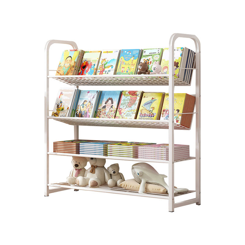 Metal Bookcase Matter Finish Contemporary Etagere Shelf Bookcase 37"L x 13"W x 41.7"H White Clearhalo 'Bookcases' 'furn' 'furn_bookcases' 'Furniture' 'Office Furniture' 5609928