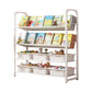 Metal Bookcase Matter Finish Contemporary Etagere Shelf Bookcase 37"L x 13"W x 41.7"H Ivory Clearhalo 'Bookcases' 'furn' 'furn_bookcases' 'Furniture' 'Office Furniture' 5609931