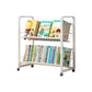 Metal Bookcase Matter Finish Contemporary Etagere Shelf Bookcase 27.5"L x 11"W x 29.9"H White Clearhalo 'Bookcases' 'furn' 'furn_bookcases' 'Furniture' 'Office Furniture' 5609940