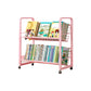 Metal Bookcase Matter Finish Contemporary Etagere Shelf Bookcase 27.5"L x 11"W x 29.9"H Pink Clearhalo 'Bookcases' 'furn' 'furn_bookcases' 'Furniture' 'Office Furniture' 5609941