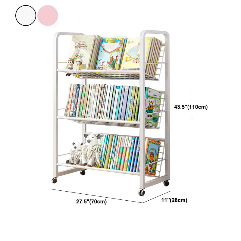 Metal Bookcase Matter Finish Contemporary Etagere Shelf Bookcase Clearhalo 'Bookcases' 'furn' 'furn_bookcases' 'Furniture' 'Office Furniture' 5609944