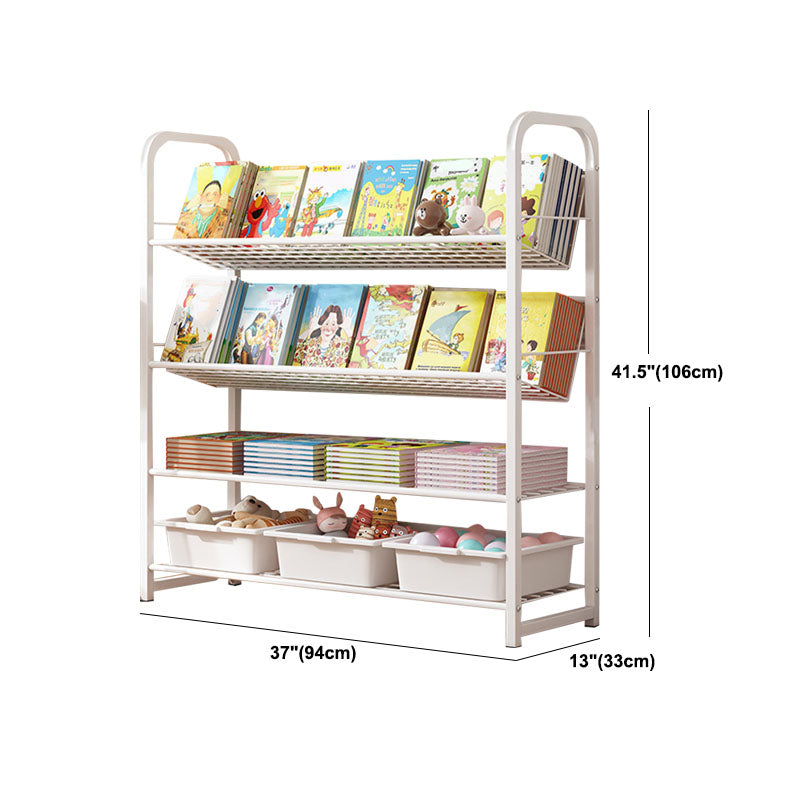 Metal Bookcase Matter Finish Contemporary Etagere Shelf Bookcase Clearhalo 'Bookcases' 'furn' 'furn_bookcases' 'Furniture' 'Office Furniture' 5609949