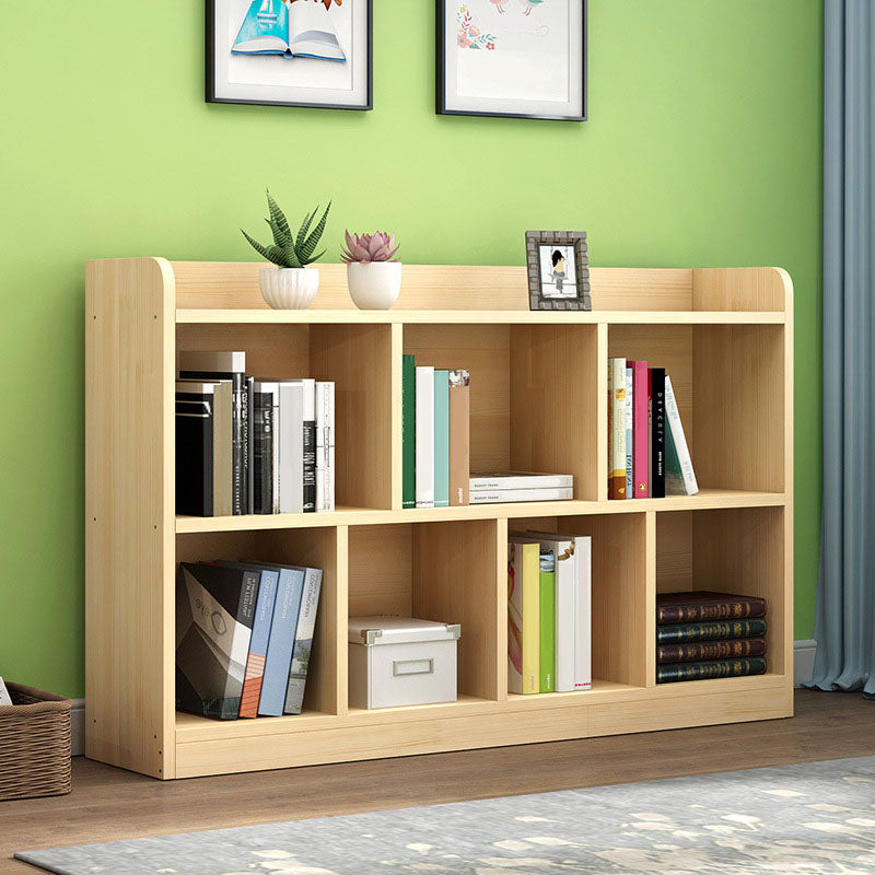 9.4" W Modern Wood Bookcase with Rectangular Shelves Bookshelf  for Living Room
