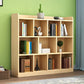 9.4" W Modern Wood Bookcase with Rectangular Shelves Bookshelf  for Living Room
