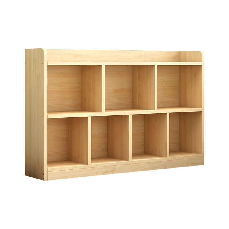 9.4" W Modern Wood Bookcase with Rectangular Shelves Bookshelf  for Living Room