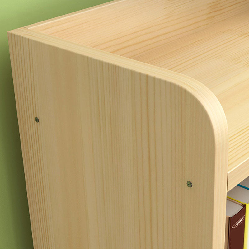 9.4" W Modern Wood Bookcase with Rectangular Shelves Bookshelf  for Living Room