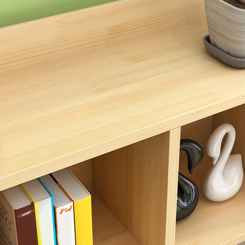 9.4" W Modern Wood Bookcase with Rectangular Shelves Bookshelf  for Living Room