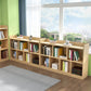9.4" W Modern Wood Bookcase with Rectangular Shelves Bookshelf  for Living Room