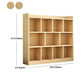 9.4" W Modern Wood Bookcase with Rectangular Shelves Bookshelf  for Living Room