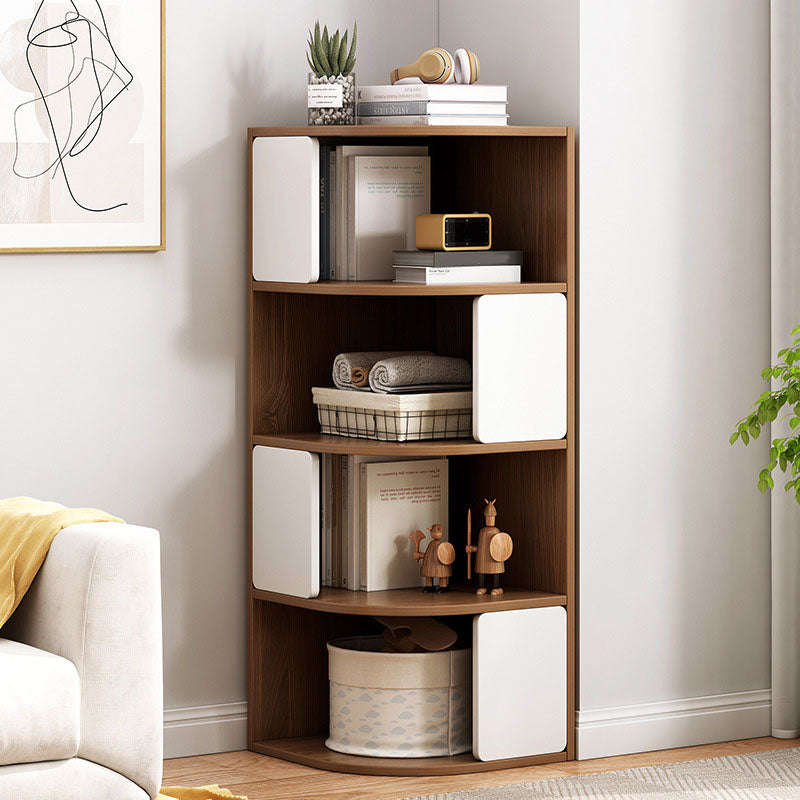 Modern Engineered Wood Bookcase Multi Shelves Closed Back Bookshelf