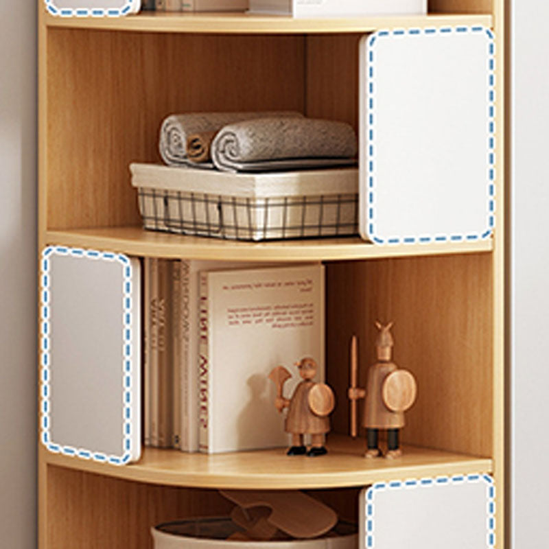 Modern Engineered Wood Bookcase Multi Shelves Closed Back Bookshelf