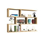3-Tier 30" H Contemporary Floating Bookcase Wood Shelf Bookcase for Living Room Walnut Yellow Clearhalo 'Bookcases' 'furn' 'furn_bookcases' 'Furniture' 'Office Furniture' 5610046