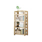 Natural Contemporary Style Standard Bookshelf 9.8-inch W Solid Wood Bookcase