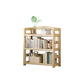 Natural Contemporary Style Standard Bookshelf 9.8-inch W Solid Wood Bookcase