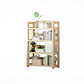 Natural Contemporary Style Standard Bookshelf 9.8-inch W Solid Wood Bookcase