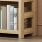 Natural Contemporary Style Standard Bookshelf 9.8-inch W Solid Wood Bookcase