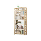 Natural Contemporary Style Standard Bookshelf 9.8-inch W Solid Wood Bookcase