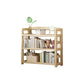 Natural Contemporary Style Standard Bookshelf 9.8-inch W Solid Wood Bookcase