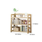 Natural Contemporary Style Standard Bookshelf 9.8-inch W Solid Wood Bookcase