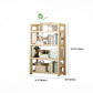Natural Contemporary Style Standard Bookshelf 9.8-inch W Solid Wood Bookcase
