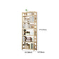 Natural Contemporary Style Standard Bookshelf 9.8-inch W Solid Wood Bookcase