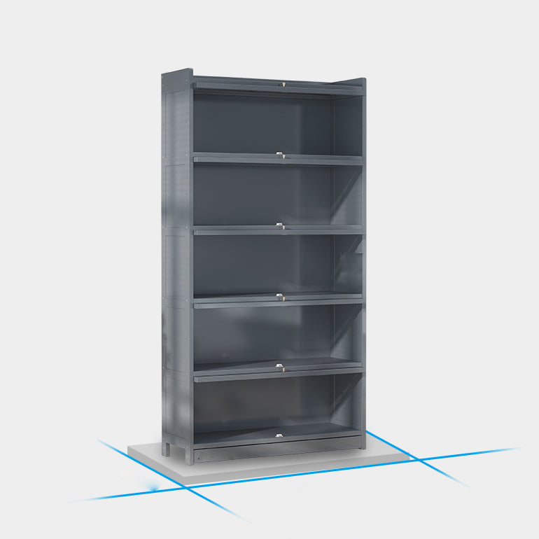 Modern Wooden Bookcase Rectangular 12.2"W Bookshelf in Dark Taupe