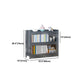 Modern Wooden Bookcase Rectangular 12.2"W Bookshelf in Dark Taupe