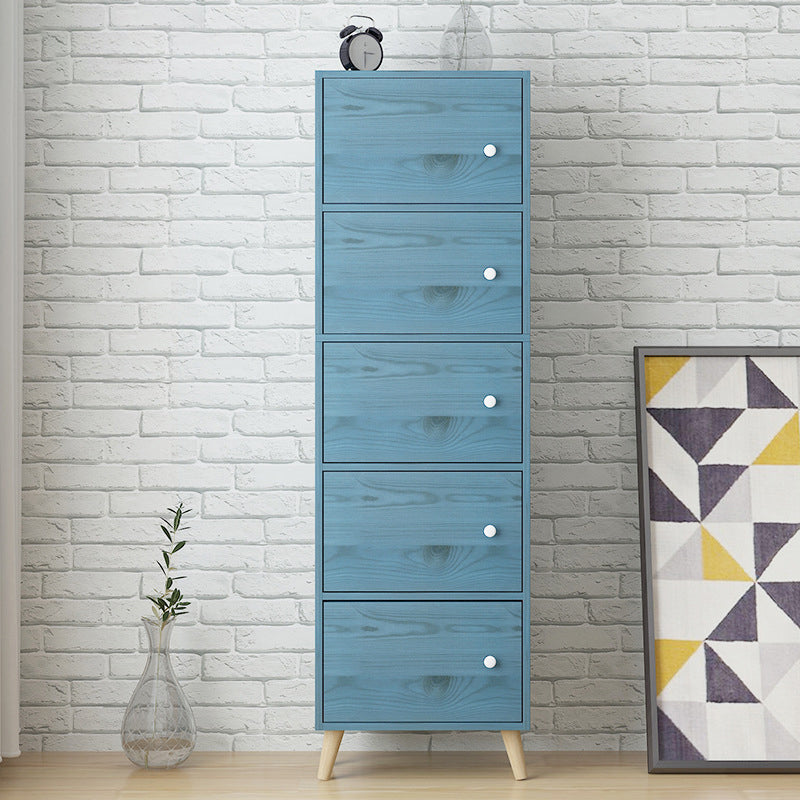 Estantería de madera artificial estándar moderna de 9 "de ancho estantería de espalda cerrada