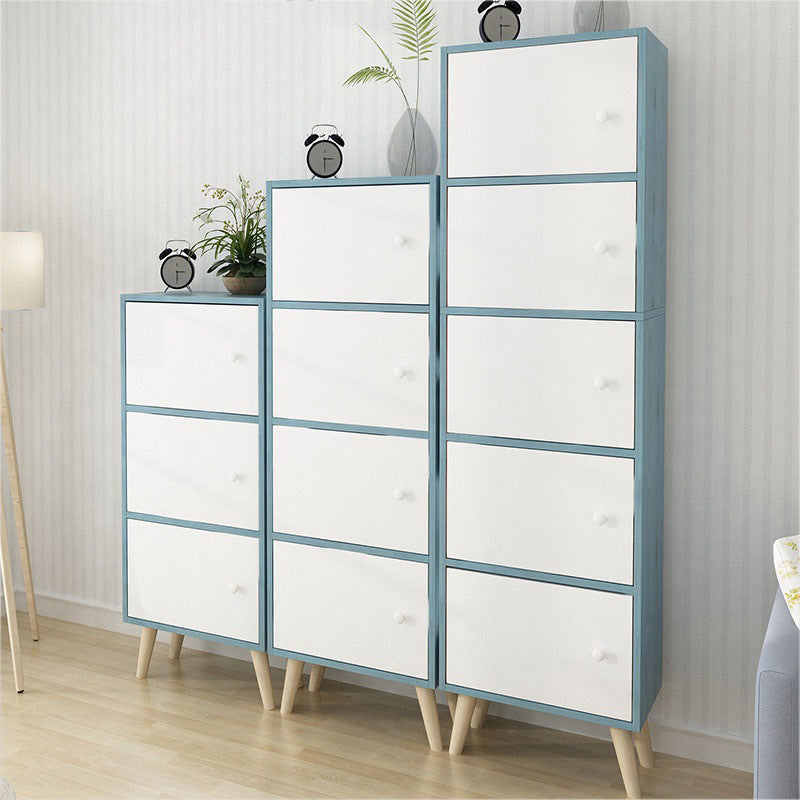 Estantería de madera artificial estándar moderna de 9 "de ancho estantería de espalda cerrada