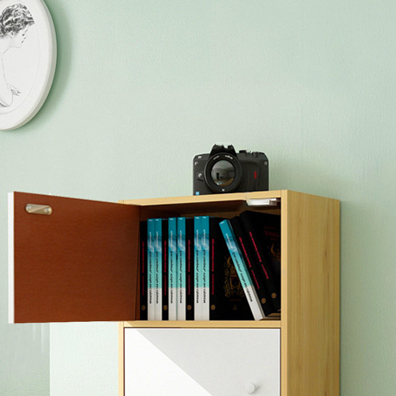 Estantería de madera artificial estándar moderna de 9 "de ancho estantería de espalda cerrada