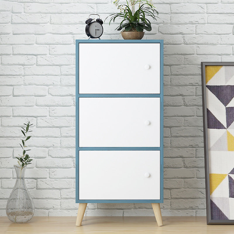 Estantería de madera artificial estándar moderna de 9 "de ancho estantería de espalda cerrada