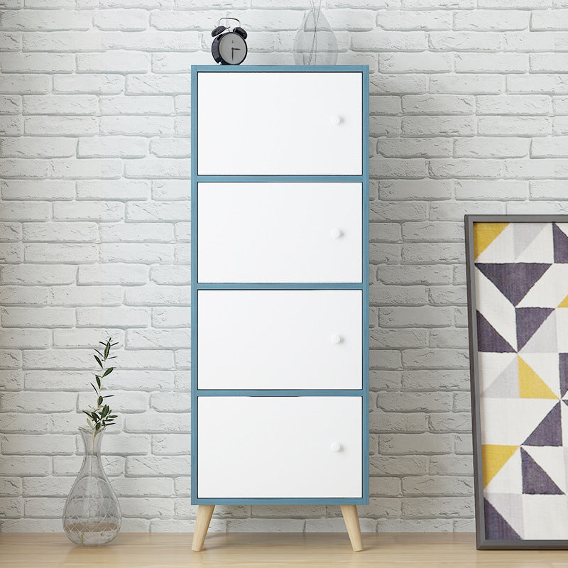 Estantería de madera artificial estándar moderna de 9 "de ancho estantería de espalda cerrada