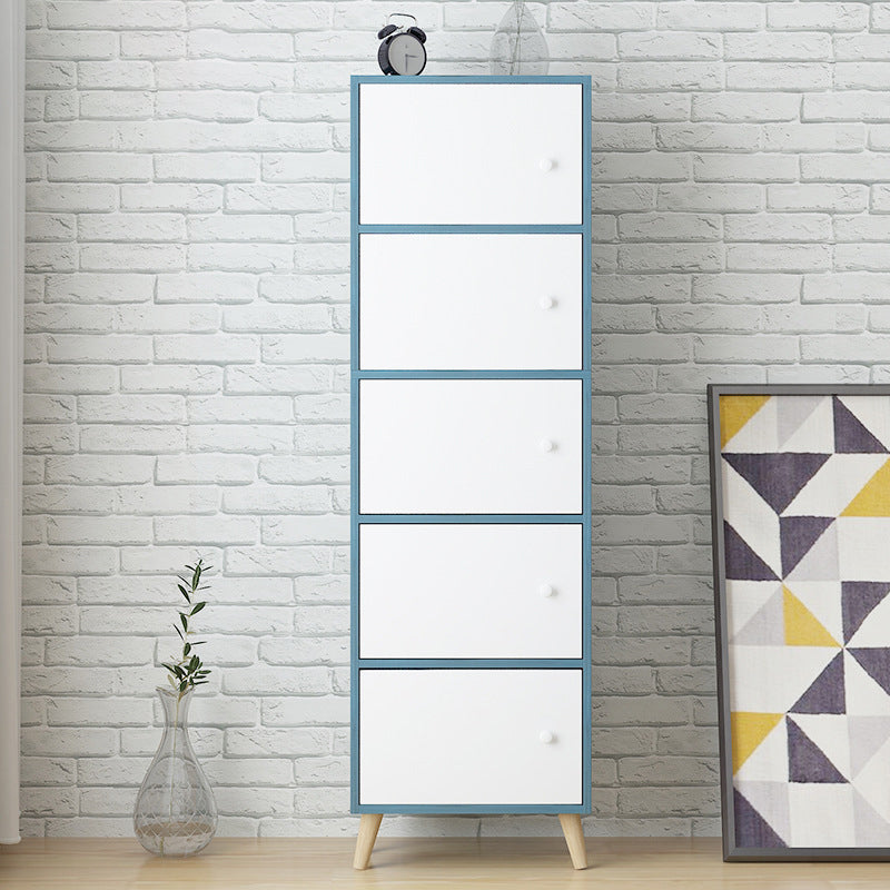 Estantería de madera artificial estándar moderna de 9 "de ancho estantería de espalda cerrada